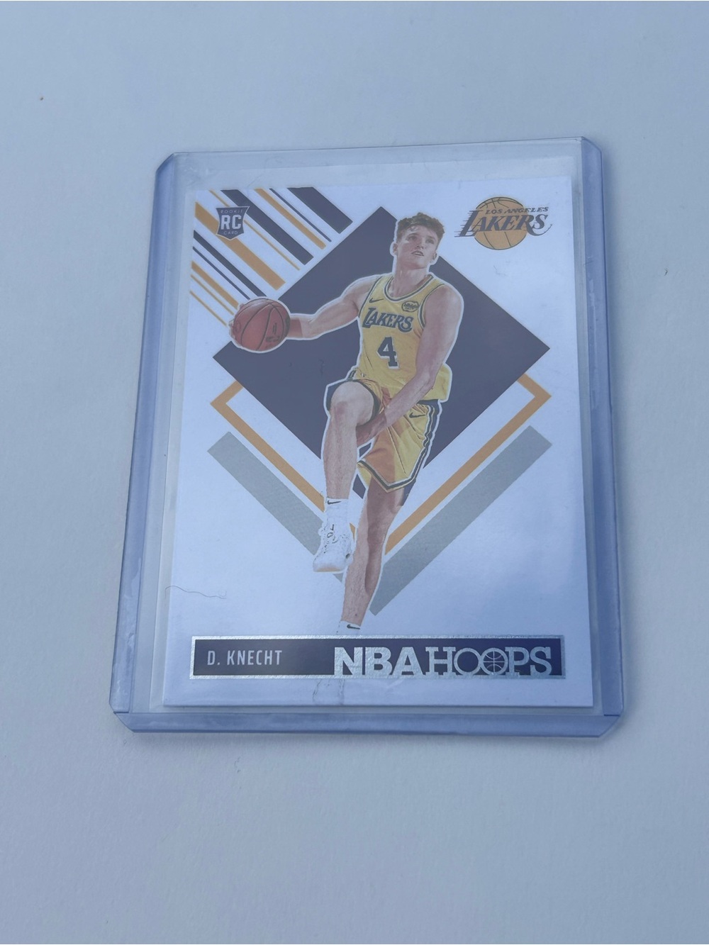 NBA Hoops D. Knecht Los Angeles Lakers Rookie Card - Yellow